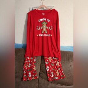 NWT Magical Season Mens “Giddy Up Jingle Horse” Pajama Set Size XL